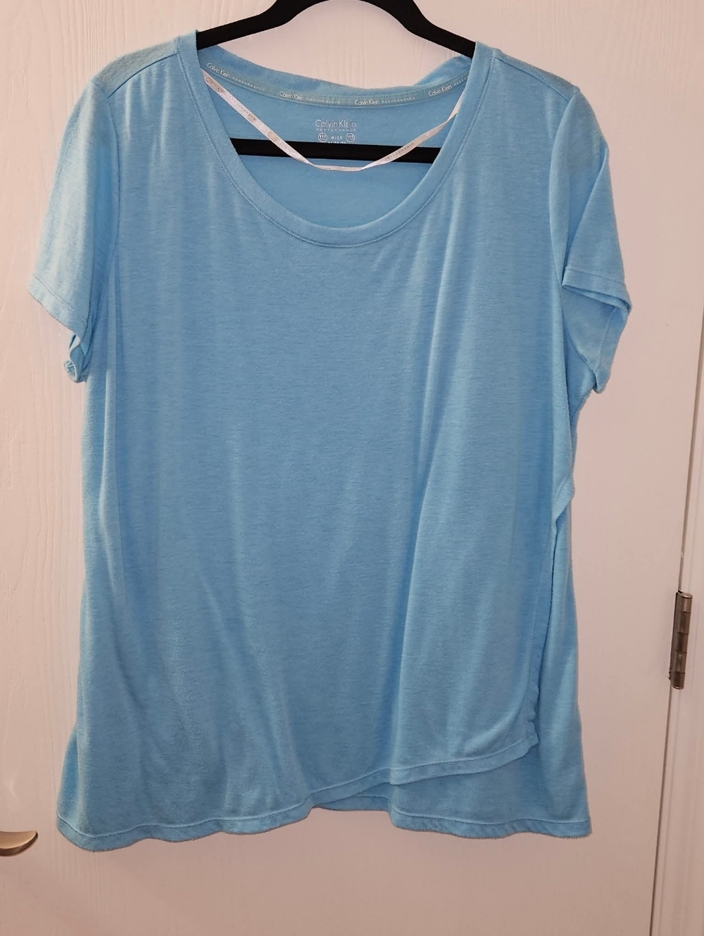 Calvin Klein Women's Sky Blue Short Sleeve Crew Tee